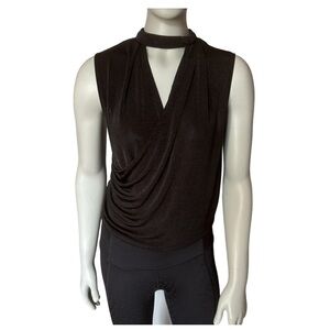 🆕 Zara  Flowing Crossover Sleeveless Black Too Size S
